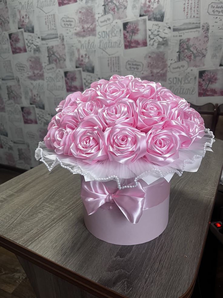 Pink Rose Box Arrangement - Luxury Gift